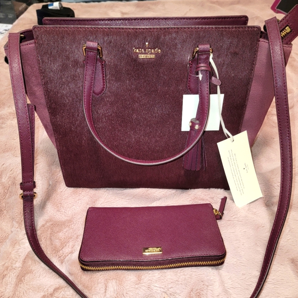 AUTHENTIC KATE SPADE HADLEE HANDBAG WITH MATCHING WALLET